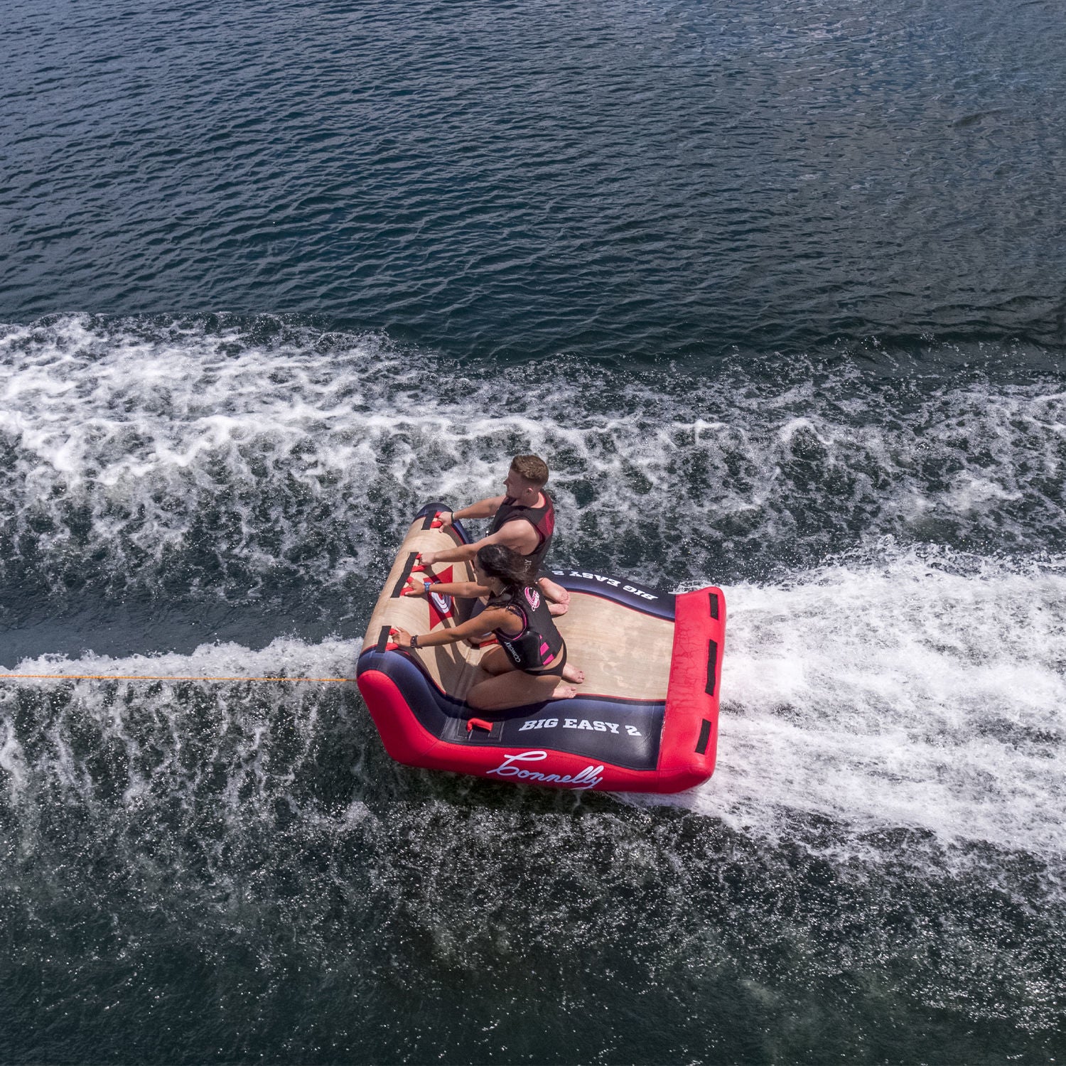 Connelly Big Easy 2 Soft Top Towable Tube for 2 Riders - Perfect for Family Fun, Lake Adventures & Summer Water Activities