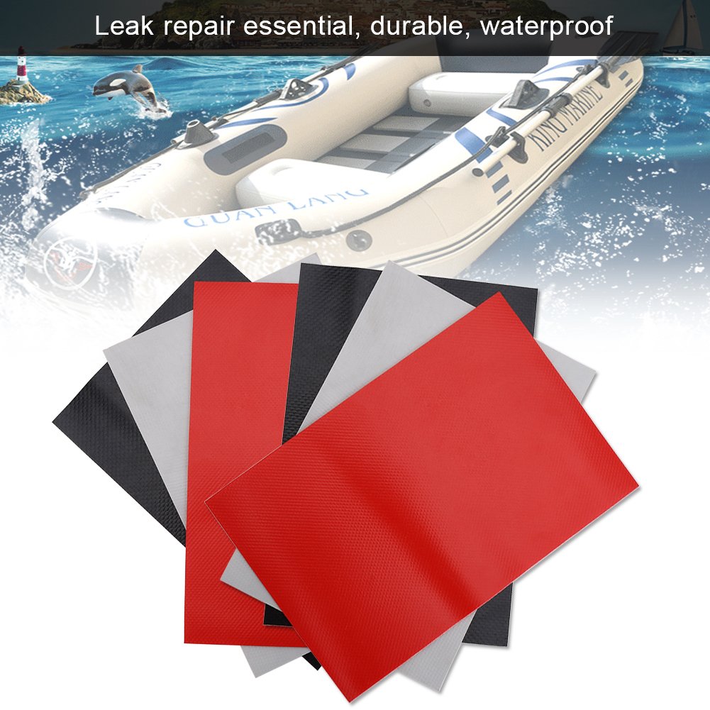 3-Piece PVC Inflatable Boat Repair Patch Kit - Waterproof & Durable for Kayak, Canoe, Raft, Pool Toys (Gray) - Perfect for Emergency Repairs on Lakes, Rivers & Beach Outings