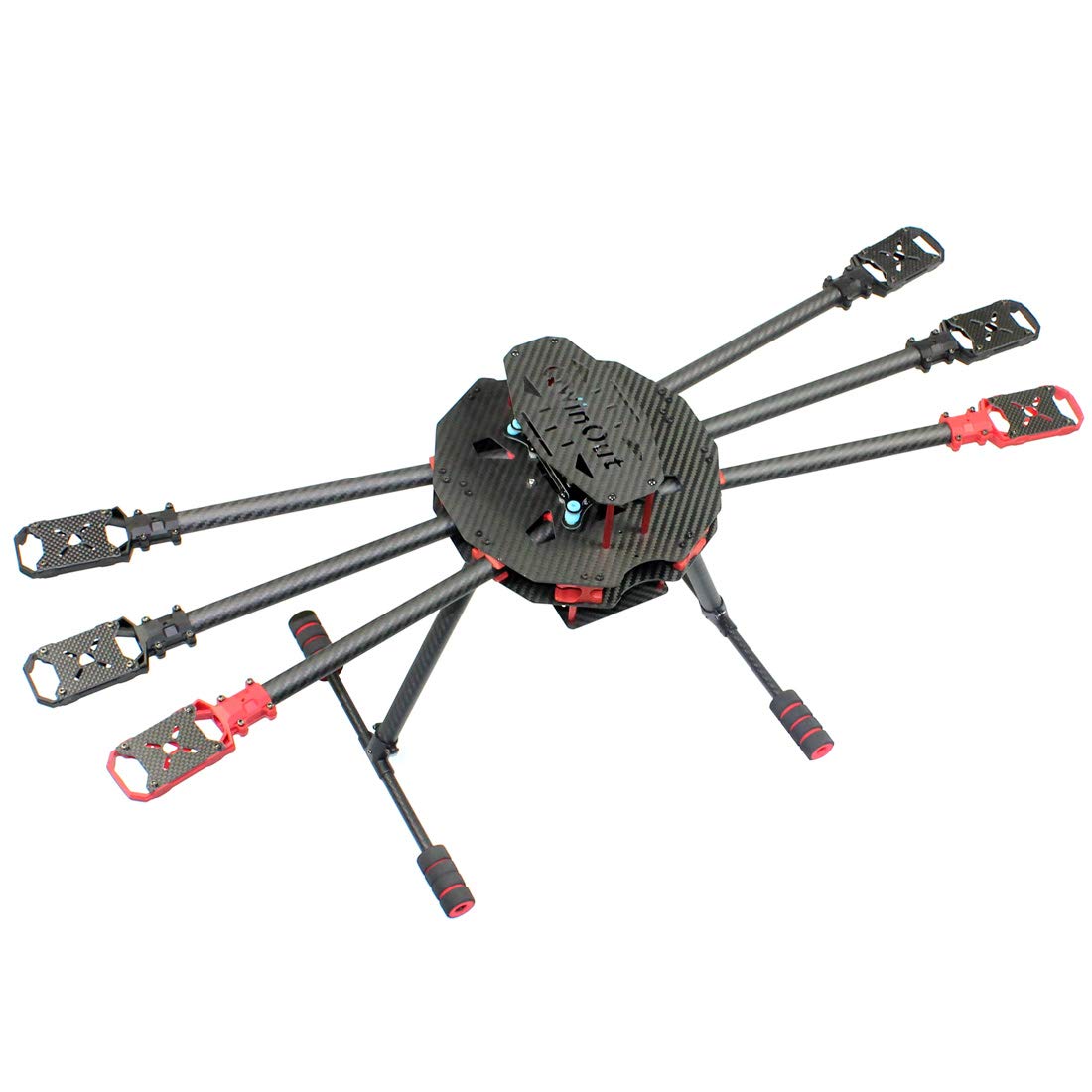 QWinOut Q650 3K Carbon Fiber 6-Axis Folding Arm FPV Drone Frame Kit with Landing Gear - Lightweight UAV Quadcopter DIY Build for Aerial Photography, Racing & Professional Filming