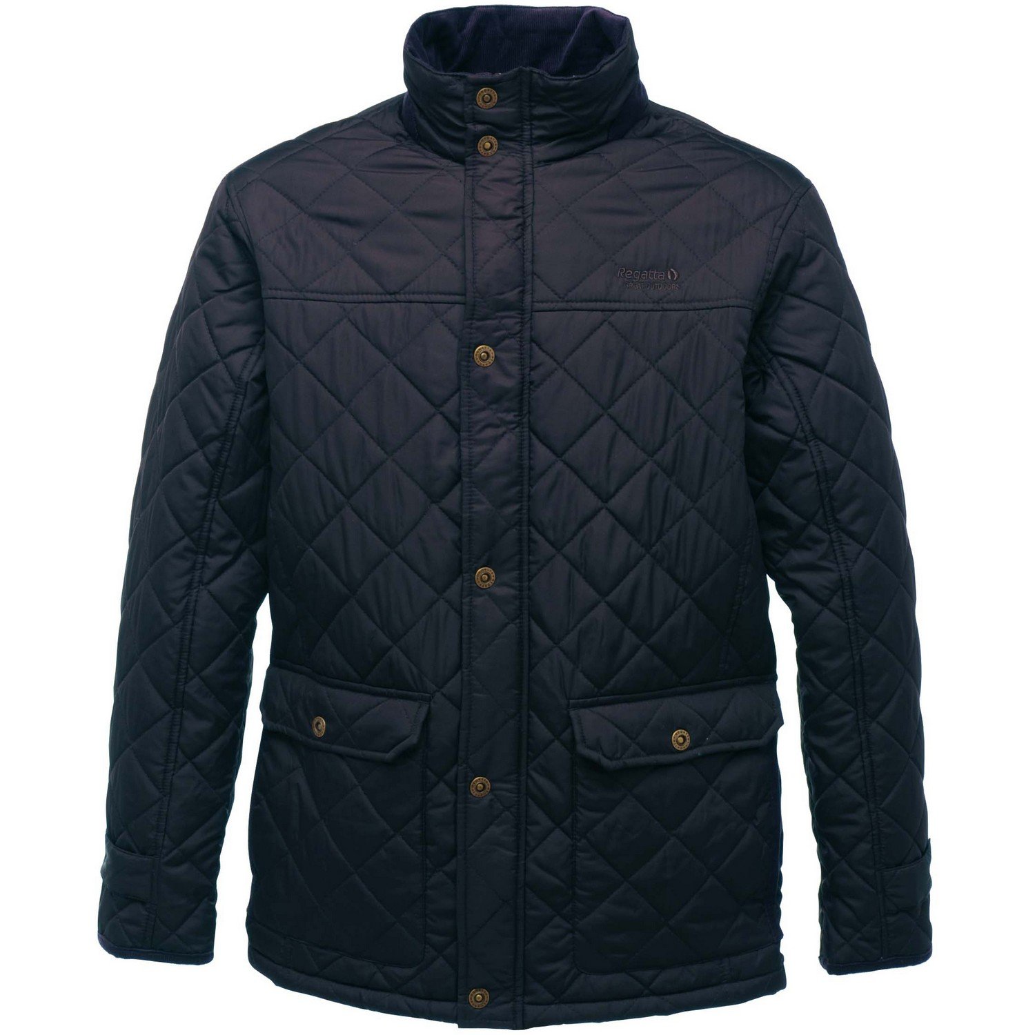 Men's Tyler Quilted Jacket TRA441 - Black XXL (Chest 47