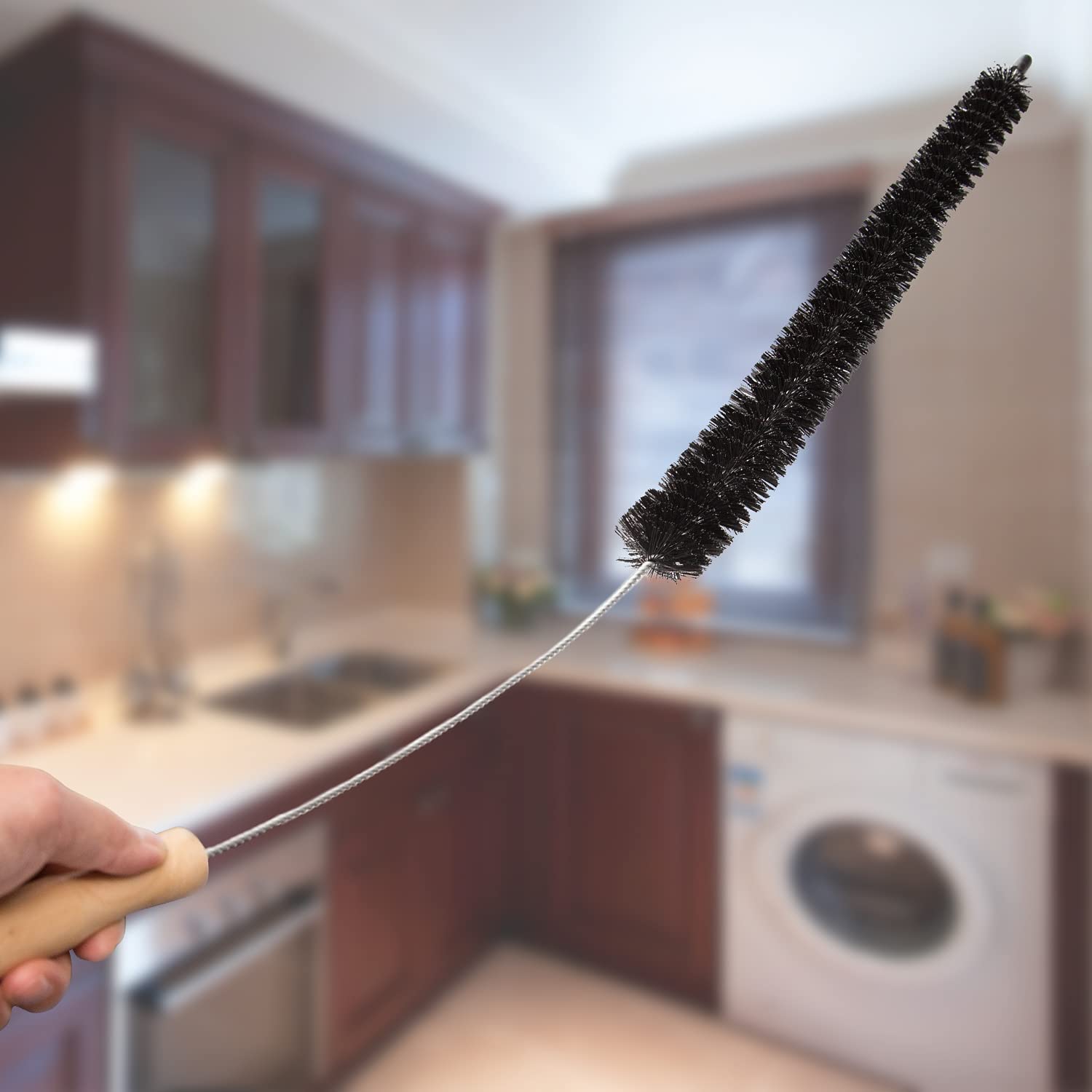 Stainless Steel Wire Brush for Dryer Lint Removal - Flexible Vent Cleaning Brush with Long Coil for Dryer, Fridge, AC & Home Appliances - Perfect for Lint Trap Cleaning & Appliance Maintenance