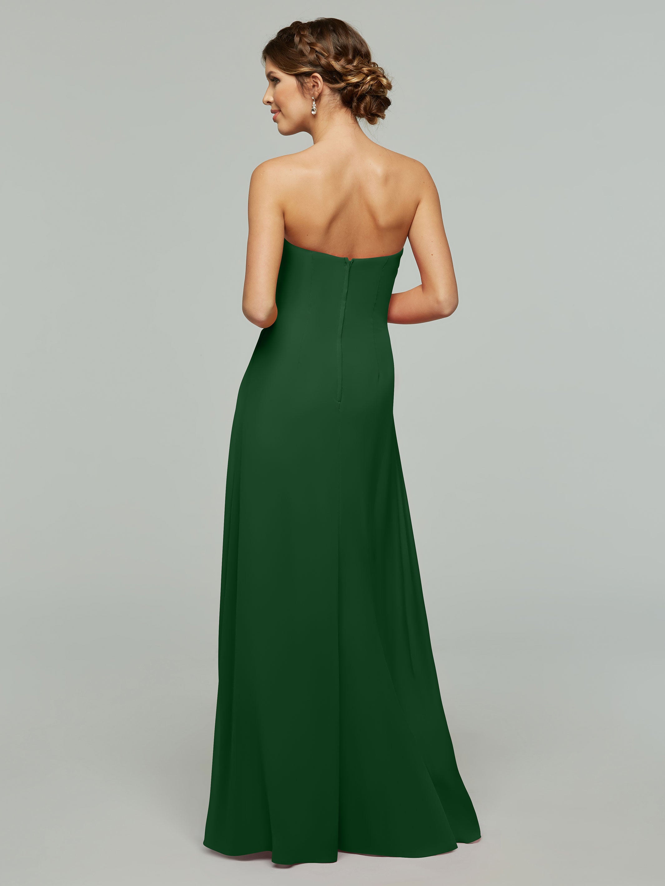 Elegant 80046 Chiffon Sheath Bridesmaid Dress with Sweetheart Neckline - Perfect for Weddings, Formal Events & Special Occasions