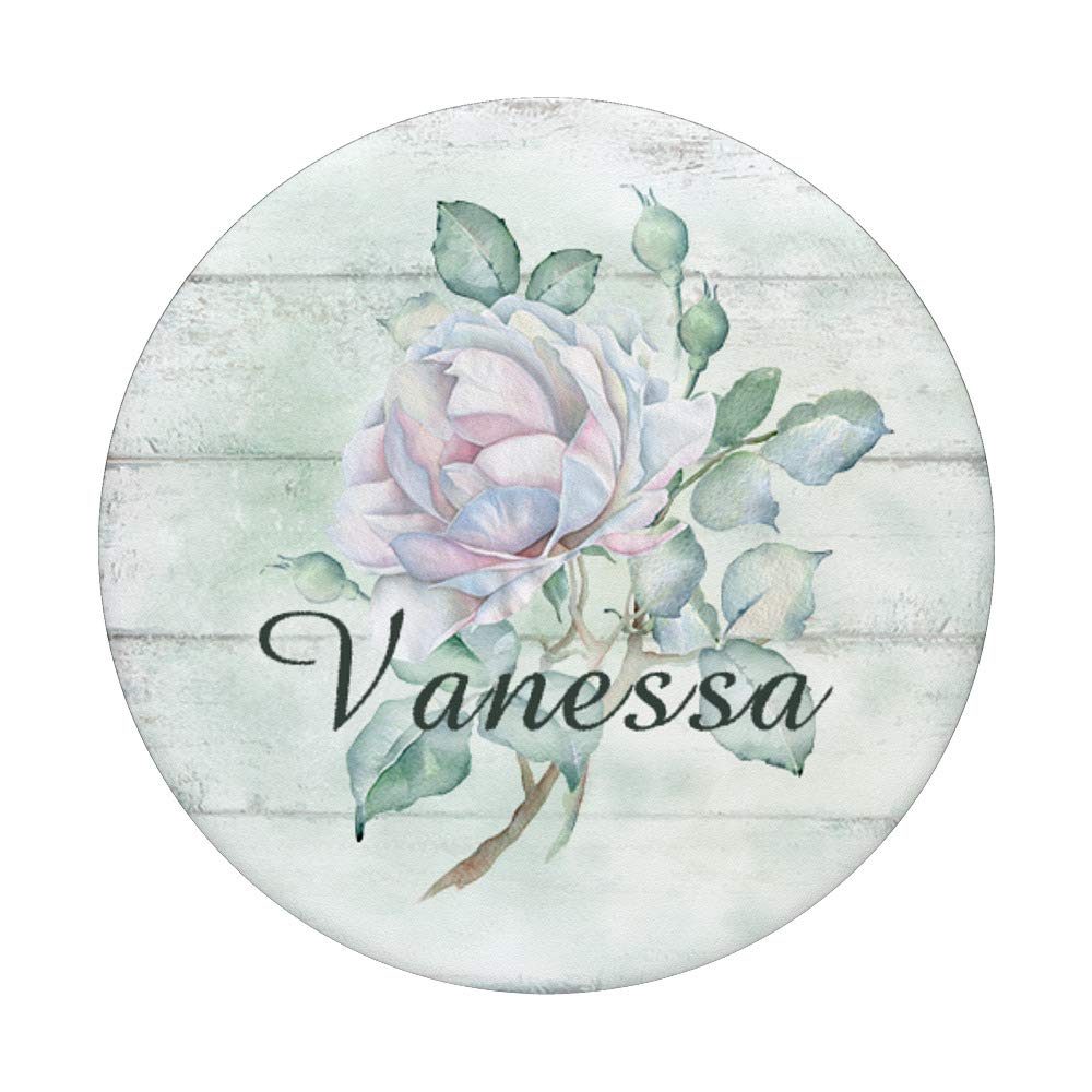 Vanessa Personalized Name Necklace - Custom Floral Rose Pendant Jewelry Gift for Women, Girls, Daughter, Wife - Birthday, Anniversary, Valentine's Day Present