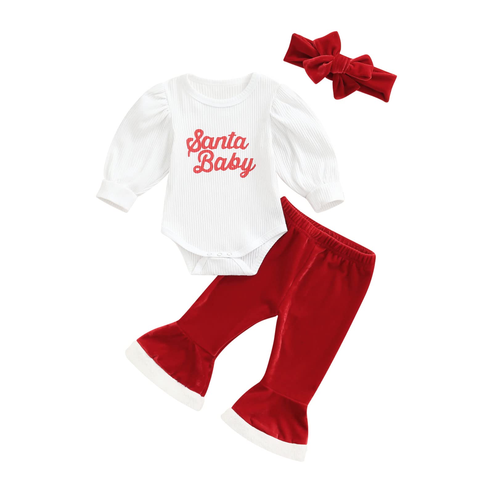 Newborn Baby Boy & Girl 3-Piece Cotton Outfit Set - Long Sleeve Romper, Pants & Hat/Headband for Fall Winter | Soft & Comfortable Infant Clothes for Daily Wear, Photo Shoots & Special Occasions