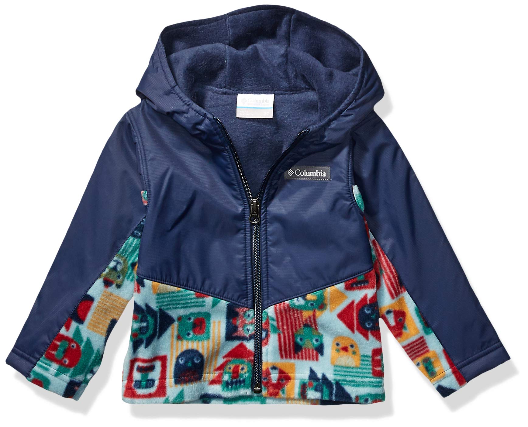Columbia Boys' Steens Mt Overlay Hoodie - Lightweight Water-Resistant Fleece Jacket for Outdoor Activities, Hiking & School Wear