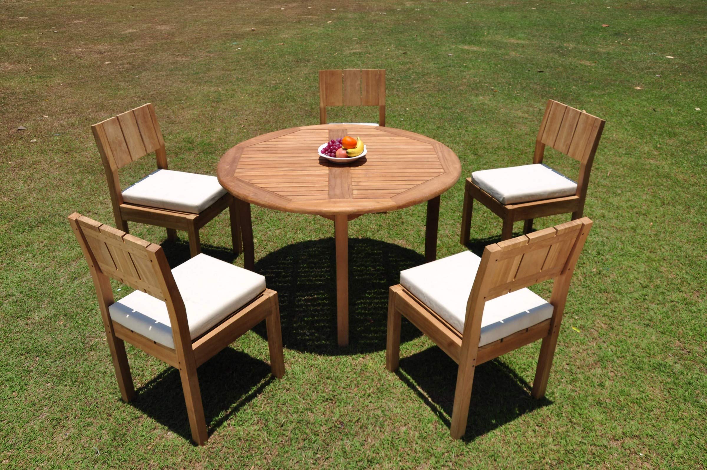 Premium 5-Piece Teak Wood Dining Set - 48