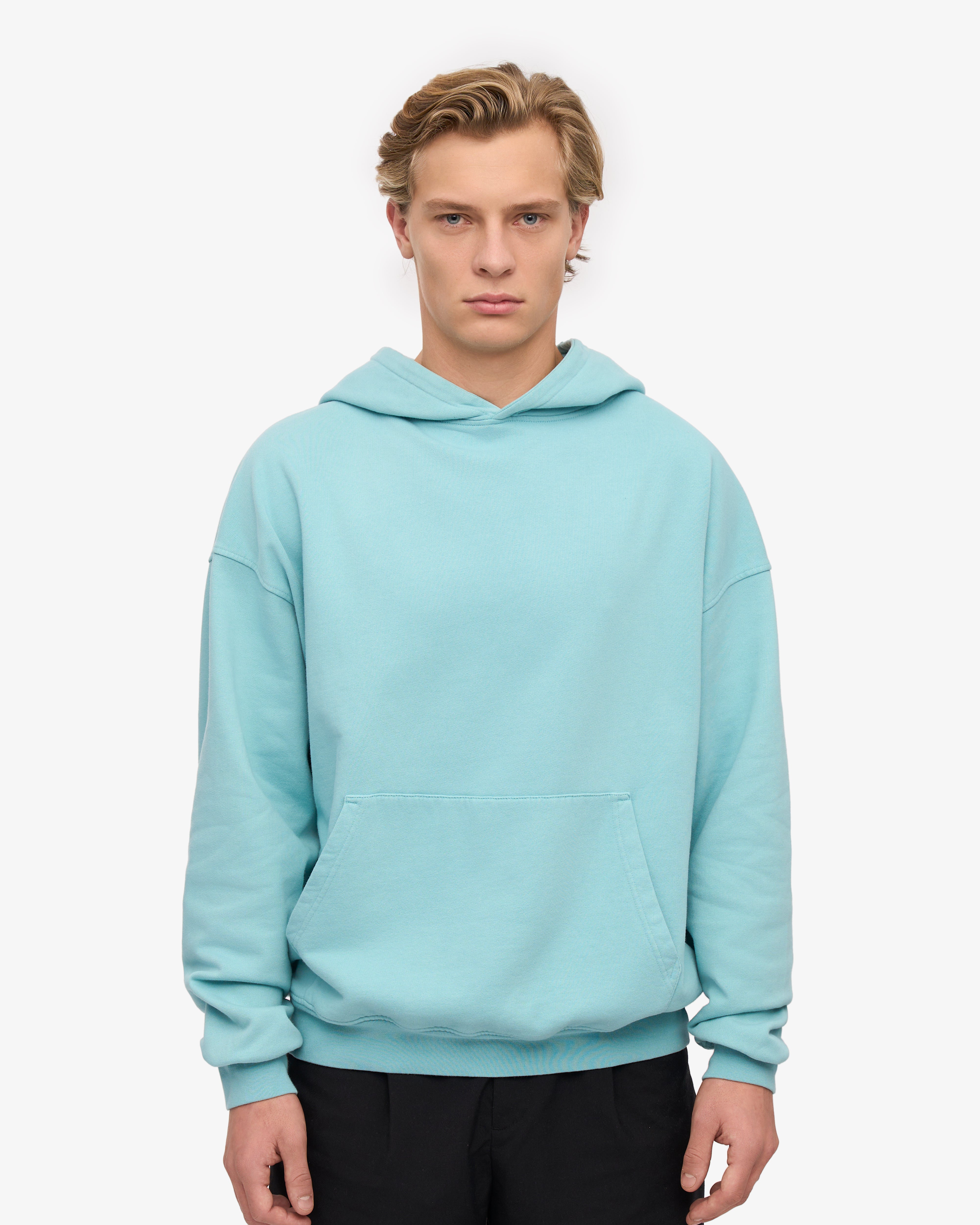 Organic Cotton Oversized Hoodie - Teal Blue | Cozy & Eco-Friendly Loungewear for Women & Men | Perfect for Relaxing at Home, Yoga, and Casual Outings