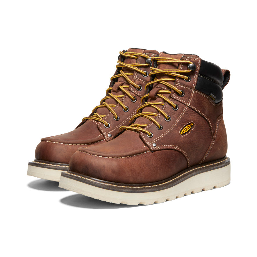 **Men's Cincinnati 6 Waterproof Soft Toe Work Boots - Tuscan Red/Sandshell - Durable & Comfortable for Construction, Hiking & Outdoor Activities**