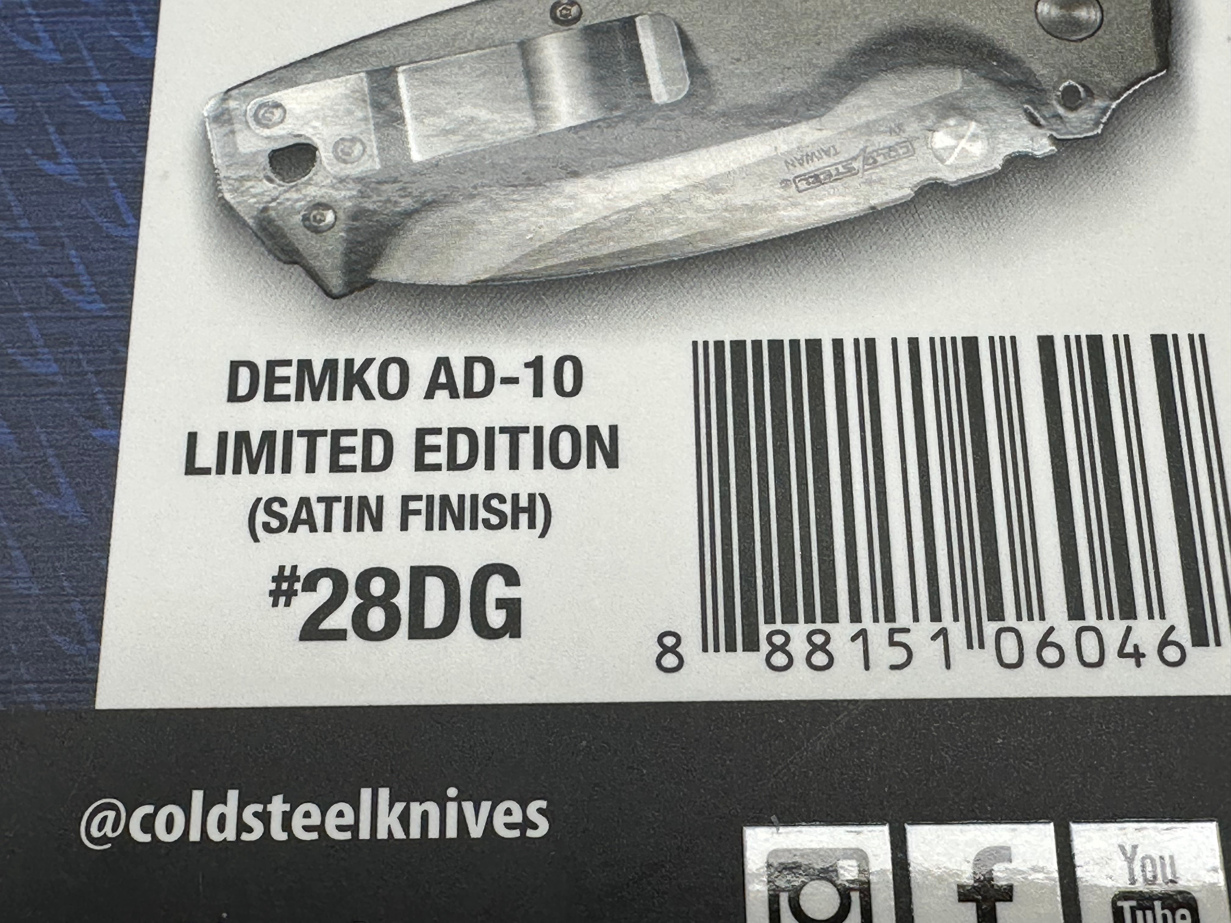 Cold Steel AD-10 Demko Titanium Limited Edition Folding Knife - Premium EDC, Outdoor Survival & Tactical Use
