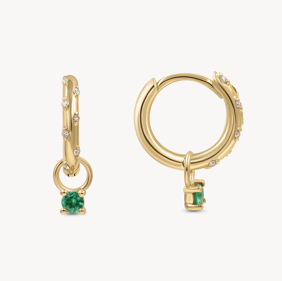 Mini Birthstone Huggie Charms - Dainty Sterling Silver Earrings for Women | Perfect for Everyday Wear, Gifts & Special Occasions