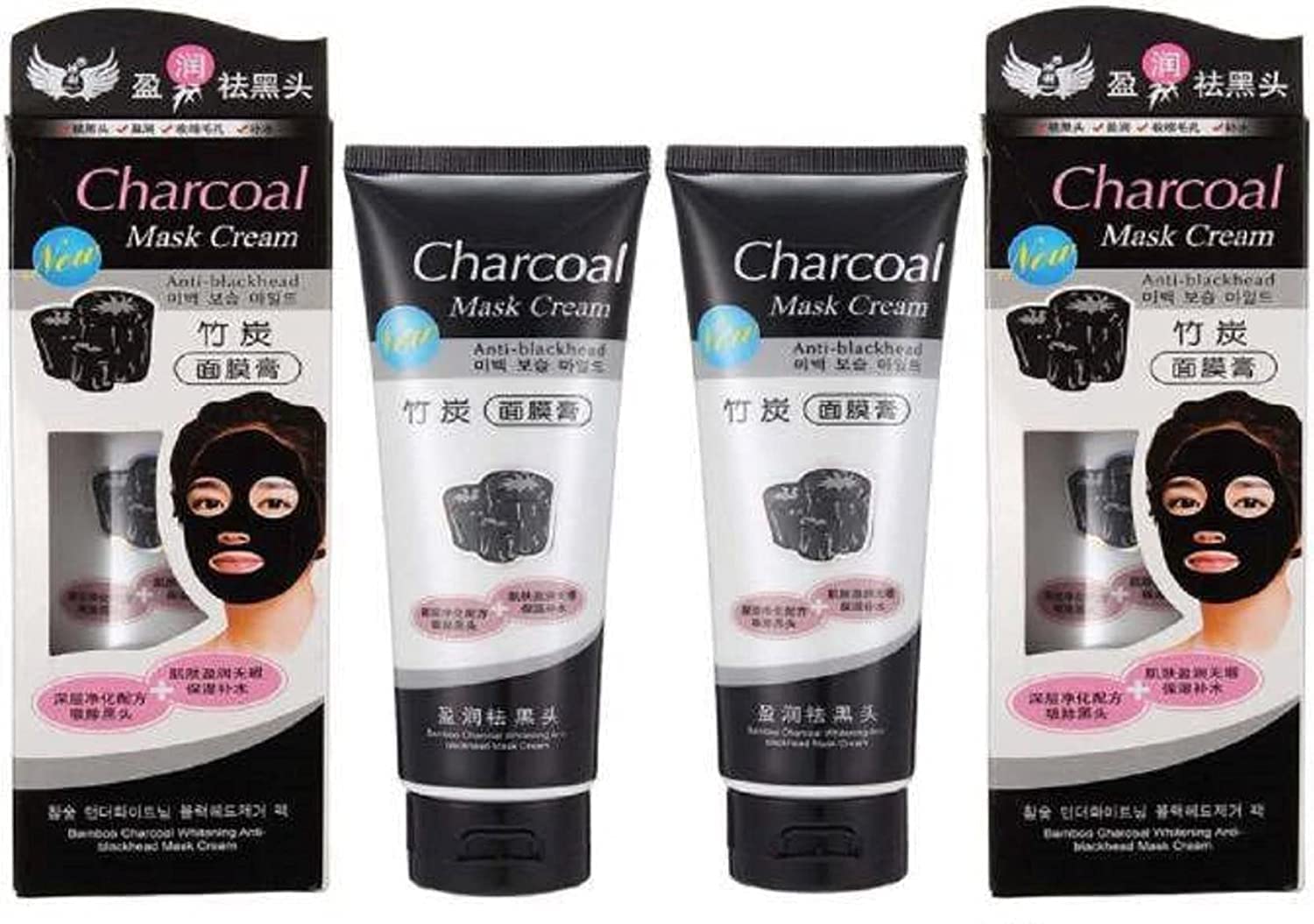ELITEWAVE Charcoal Peel Off Face Mask for Women - Deep Cleansing, Oil Control & Blackhead Removal (Pack of 2, 260g) - Perfect for Spa Night & Skincare Routine