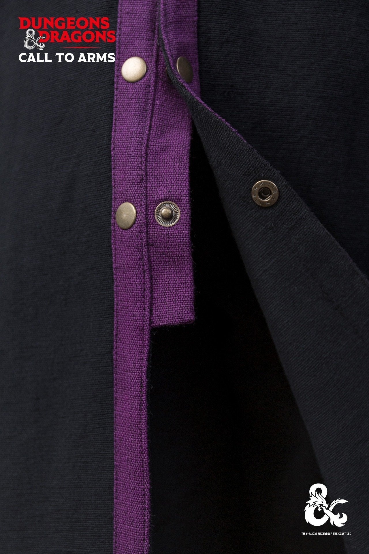 Dungeons & Dragons Warlock Coat - Black & Purple Cosplay Costume for D&D Roleplaying, LARP, Halloween & Fantasy Conventions