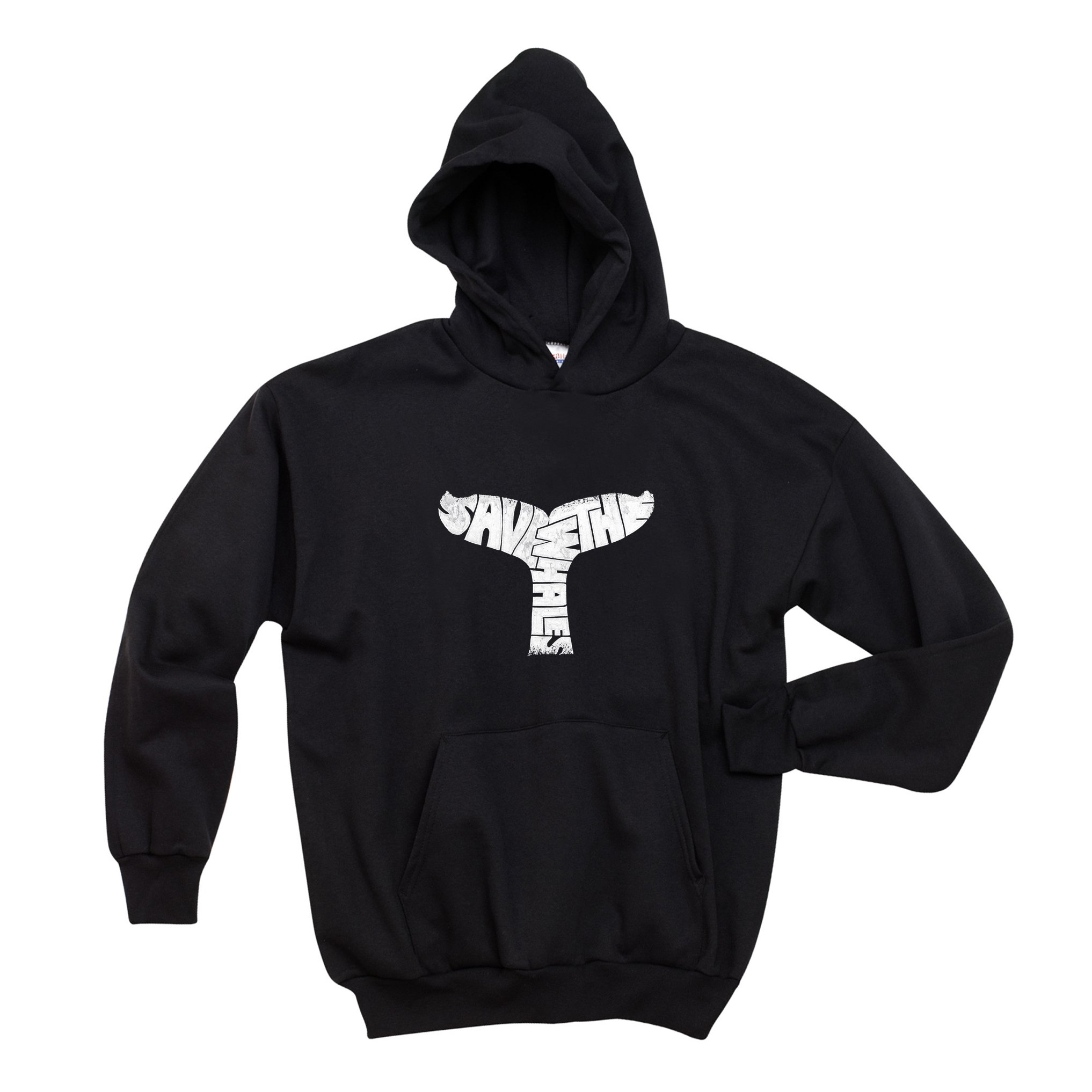LA POP ART Women's Save The Whales Hooded Sweatshirt - Eco-Friendly Casual Pullover for Whale Conservation Supporters | Perfect for Streetwear, Activism & Everyday Comfort
