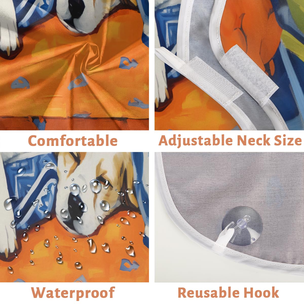 Men's Beard Shaving Bib & Hair Dye Apron - Waterproof Barber Cape for Haircut, Beard Trimming & Makeup - Sink Hair Catcher & Grooming Accessory - Perfect for Home Haircuts, Salon Styling & DIY Hair Coloring