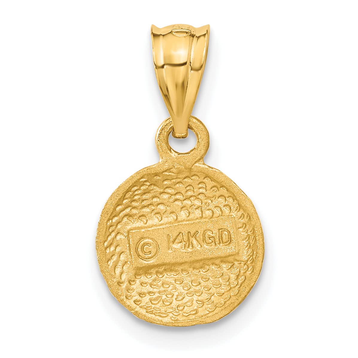14K Solid Yellow Gold Basketball Necklace Charm - Sports Jewelry Pendant for Men & Women - Perfect Gift for Basketball Fans, Players and Coaches - Game Day, Birthday & Anniversary Jewelry