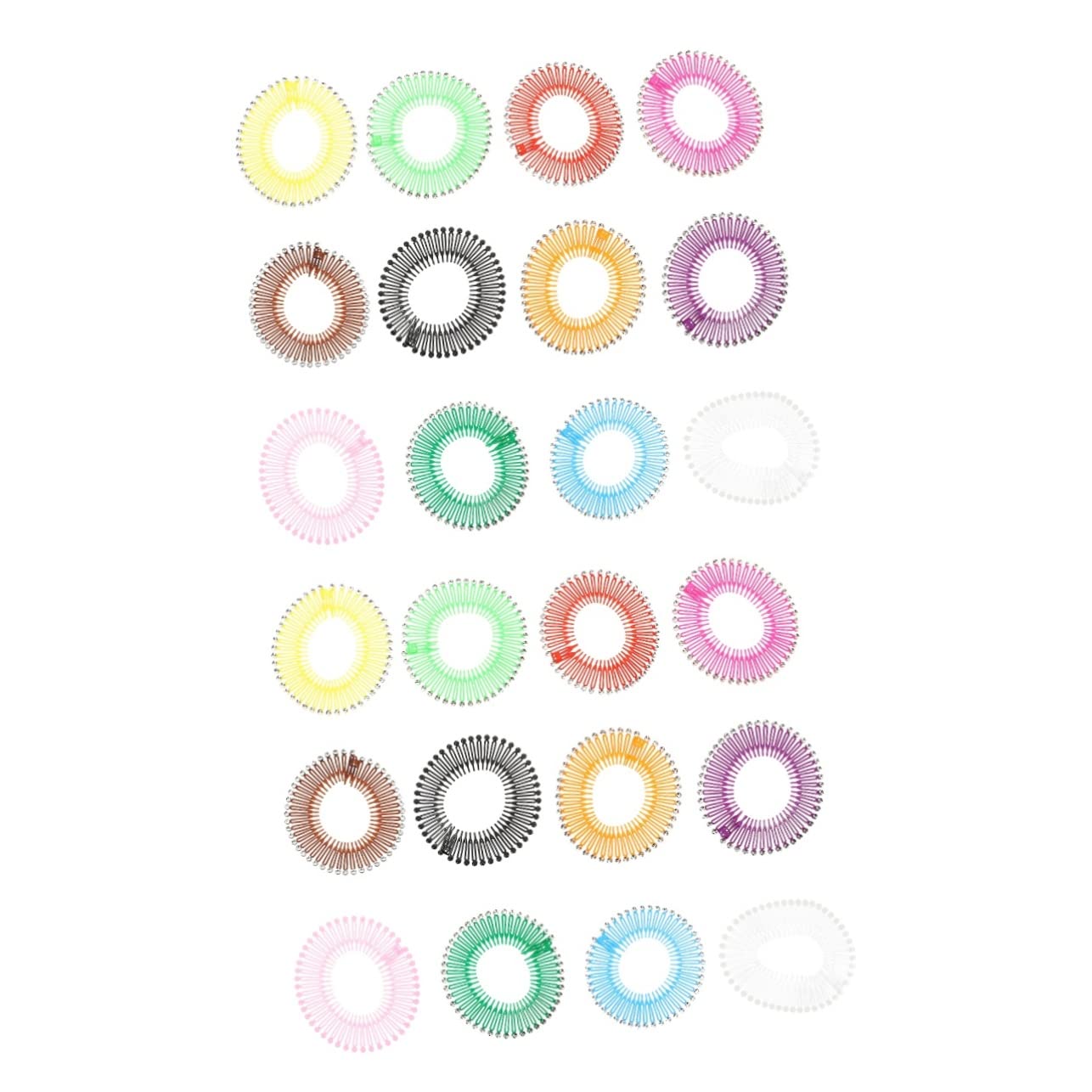 FOMIYES 24-Pack Stretchable Comb Headbands for Women - 90s Style Hair Accessories, Wig Holders & Hair Extensions (Elastic, Propylene) - Perfect for Parties, Cosplay & Everyday Styling