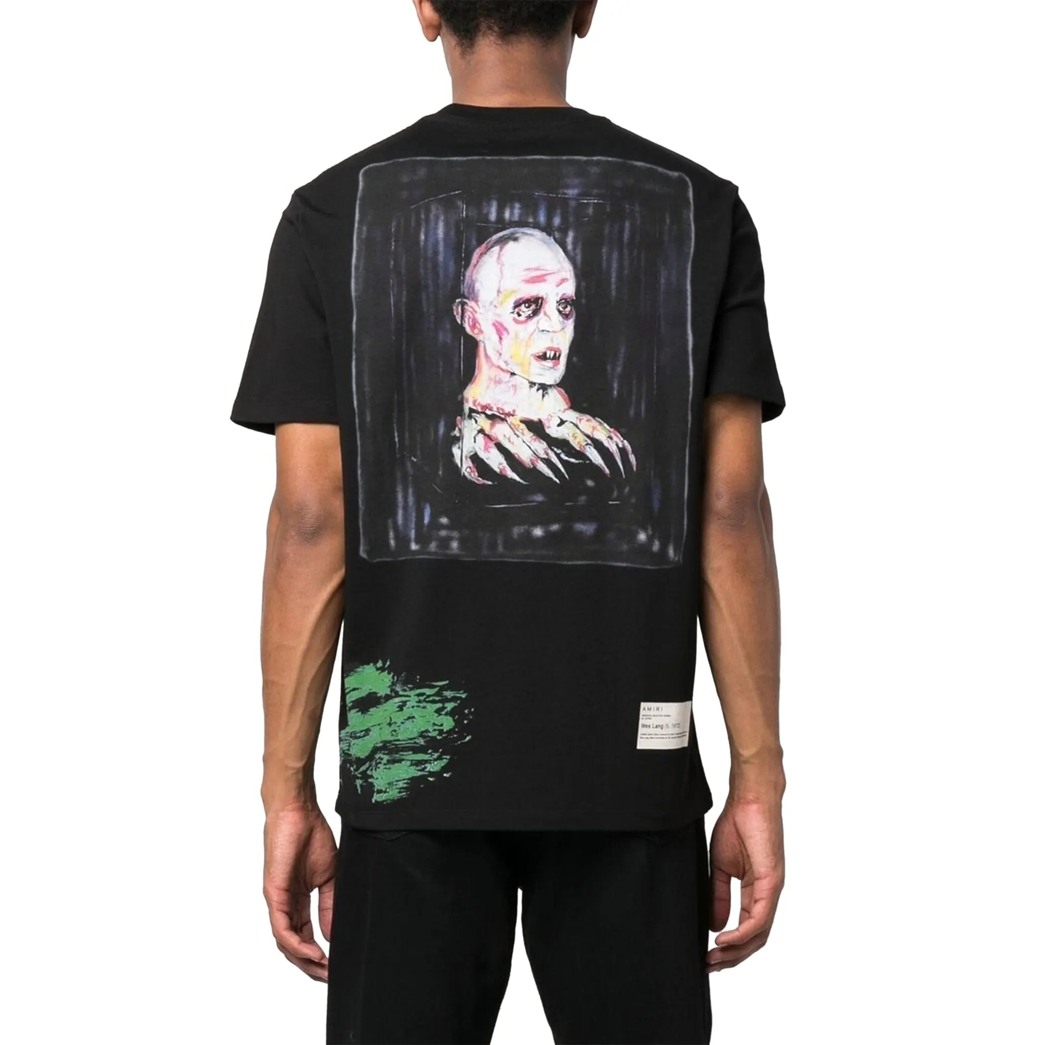 Amiri Wes Lang Blood 38' Black Graphic T-Shirt for Men - Streetwear Fashion & Casual Wear