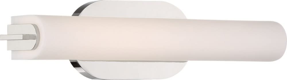 Nuvo 62/1324 Fixture Lana LED Small Vanity Light in Polished Nickel - Perfect for Bathroom, Dressing Room & Makeup Area Lighting