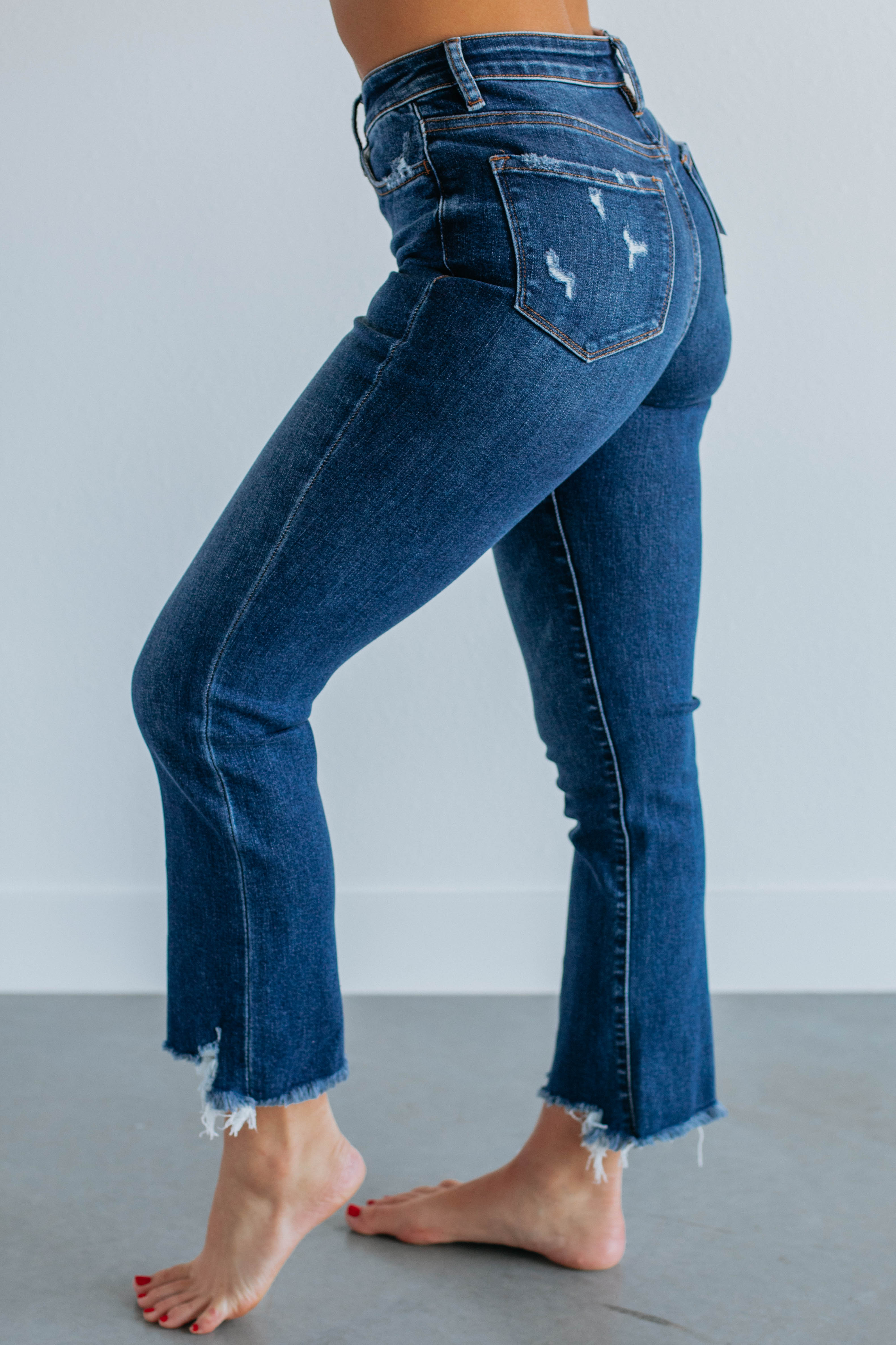Bella Vervet Women's Dark Wash High Waist Skinny Jeans - Comfortable Stretch Denim Pants for Casual Wear & Night Out
