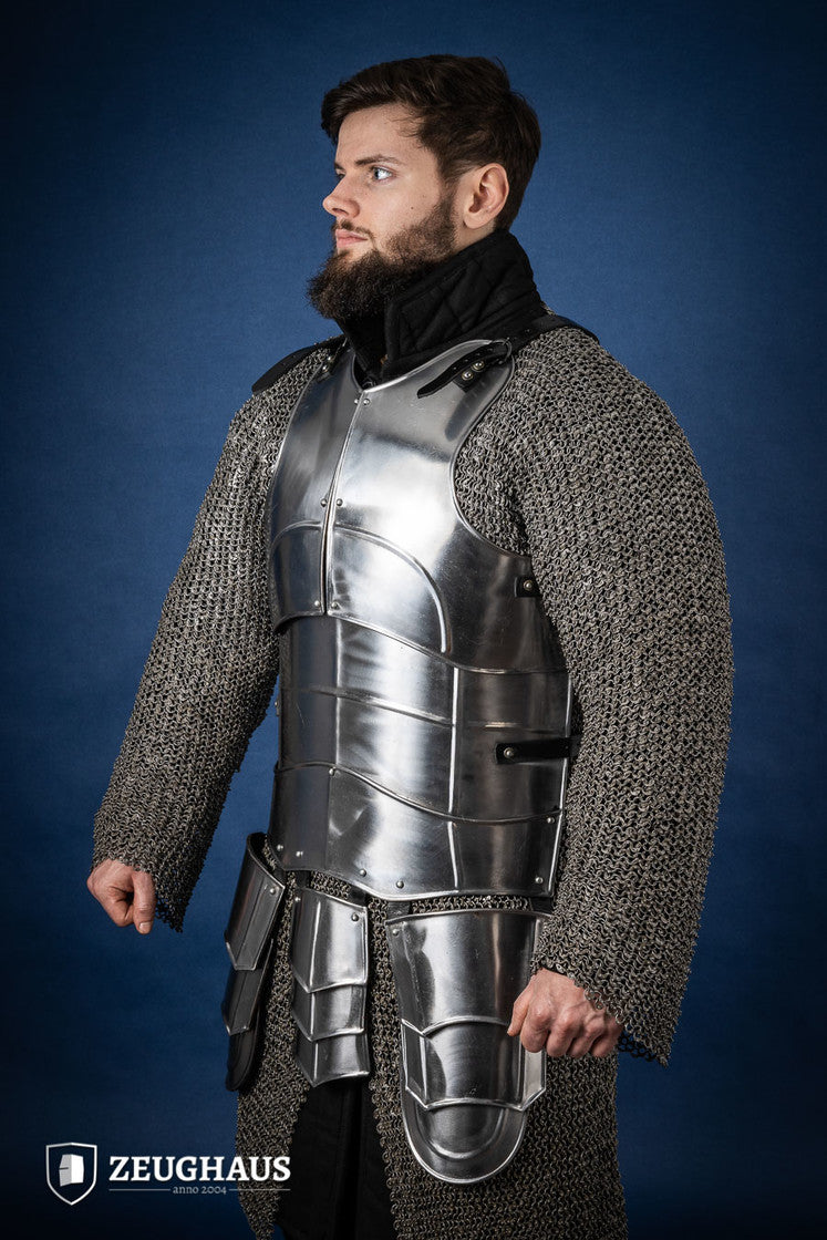 Champion Polished Cuirass Armor - Medieval Knight Costume, LARP Gear & Cosplay Accessory for Renaissance Fairs, Theater Performances and Historical Reenactments