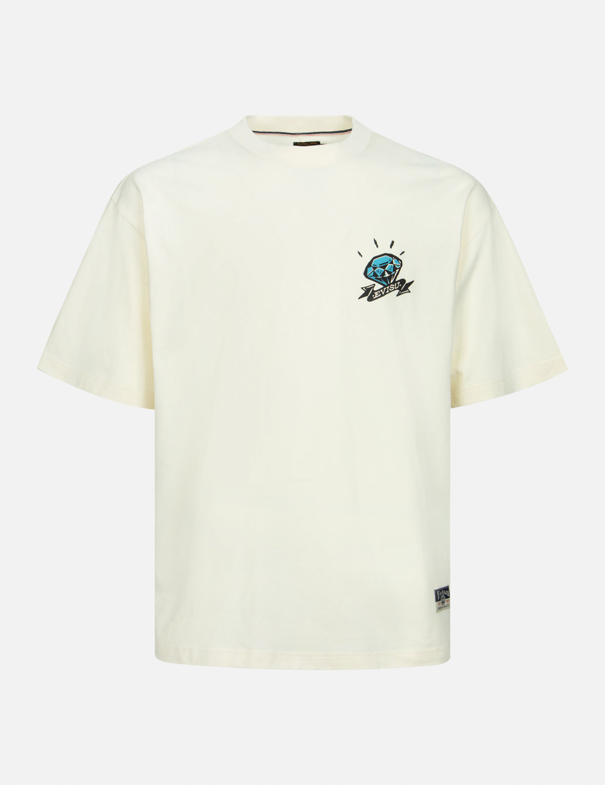 Diamond Daruma Print Loose Fit T-Shirt for Men - Comfortable Casual Streetwear Top for Everyday Wear & Japanese Culture Enthusiasts