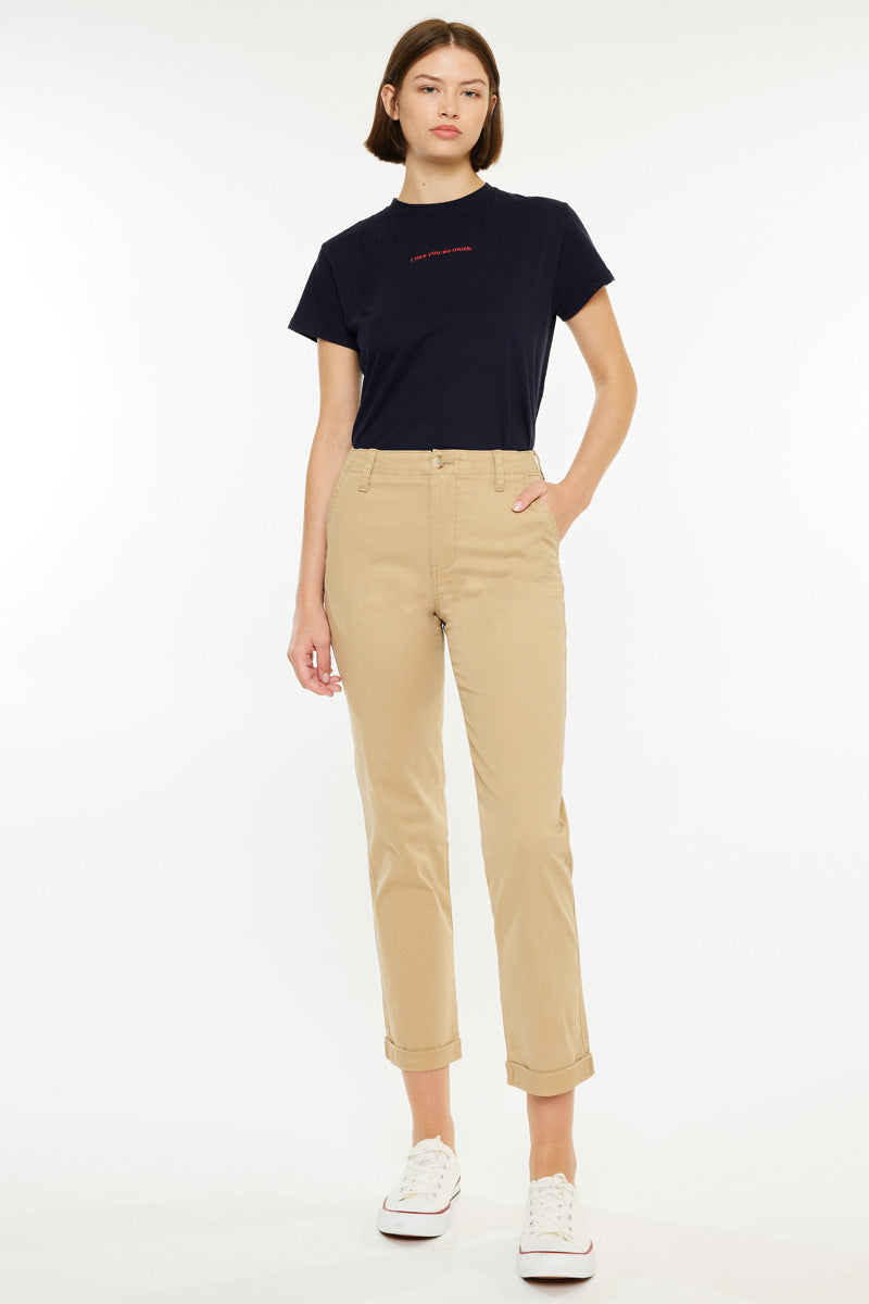 Carol High Rise Slim Chino Pants for Women - Comfortable Stretch Tapered Ankle Pants for Work, Office & Casual Wear | Perfect for Business, Travel & Everyday Outfits