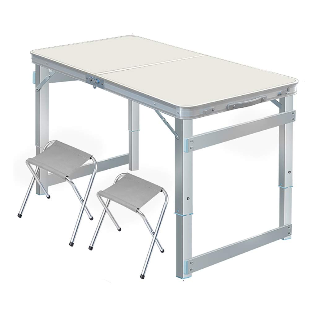 Foldable Portable Table with 2 Chairs - Lightweight Outdoor Picnic, Camping, Home Dining & Study Desk - Compact for Small Spaces, Patio, RV, Dorm - 3 Color Options (Color A)