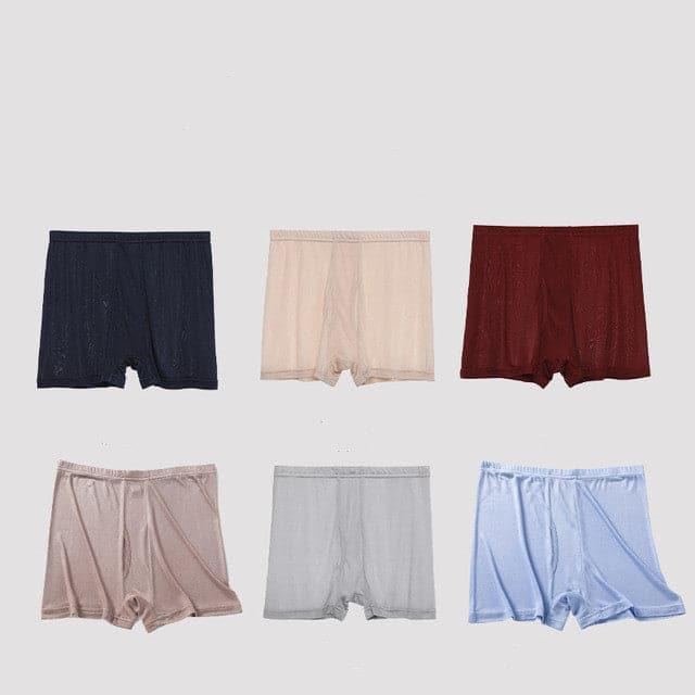 Premium Soft Silk Knitted Boxer Shorts for Men - 4 Pack | Breathable & Comfortable Underwear for Sleep, Lounge & Everyday Wear