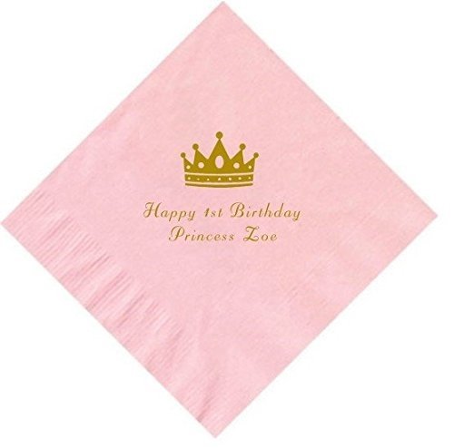 Personalized Cocktail Napkins, Beverage Napkins & Dessert Napkins - 350 Count Custom Birthday Party Napkins for Weddings, Baby Showers & Special Events