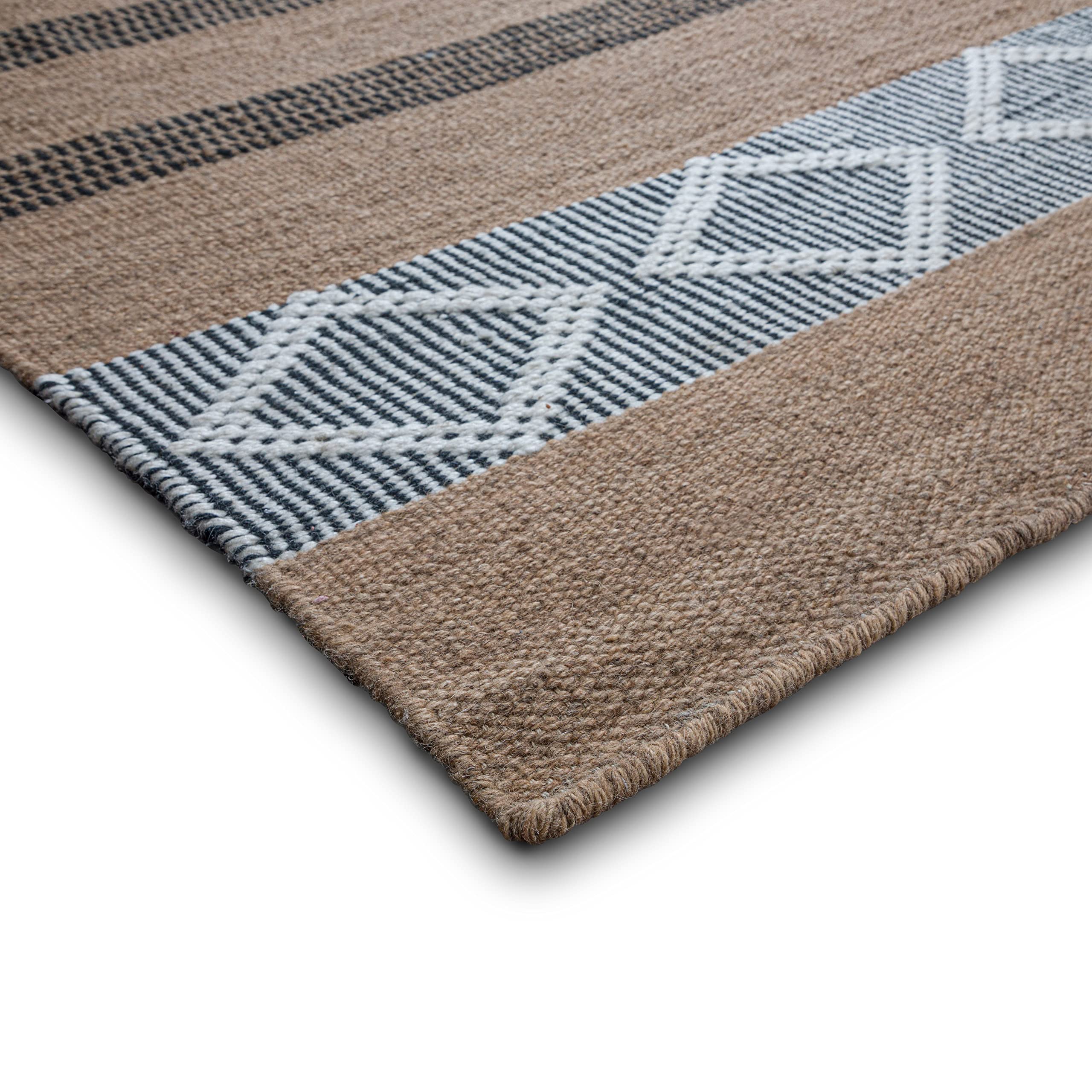 SIMPLIHOME Hart 6x9 Modern Area Rug in Neutral Taupe & Black - Soft Contemporary Floor Carpet for Living Room, Bedroom, Dining Room - Perfect for Home Decor, Office Spaces & Cozy Interior Design