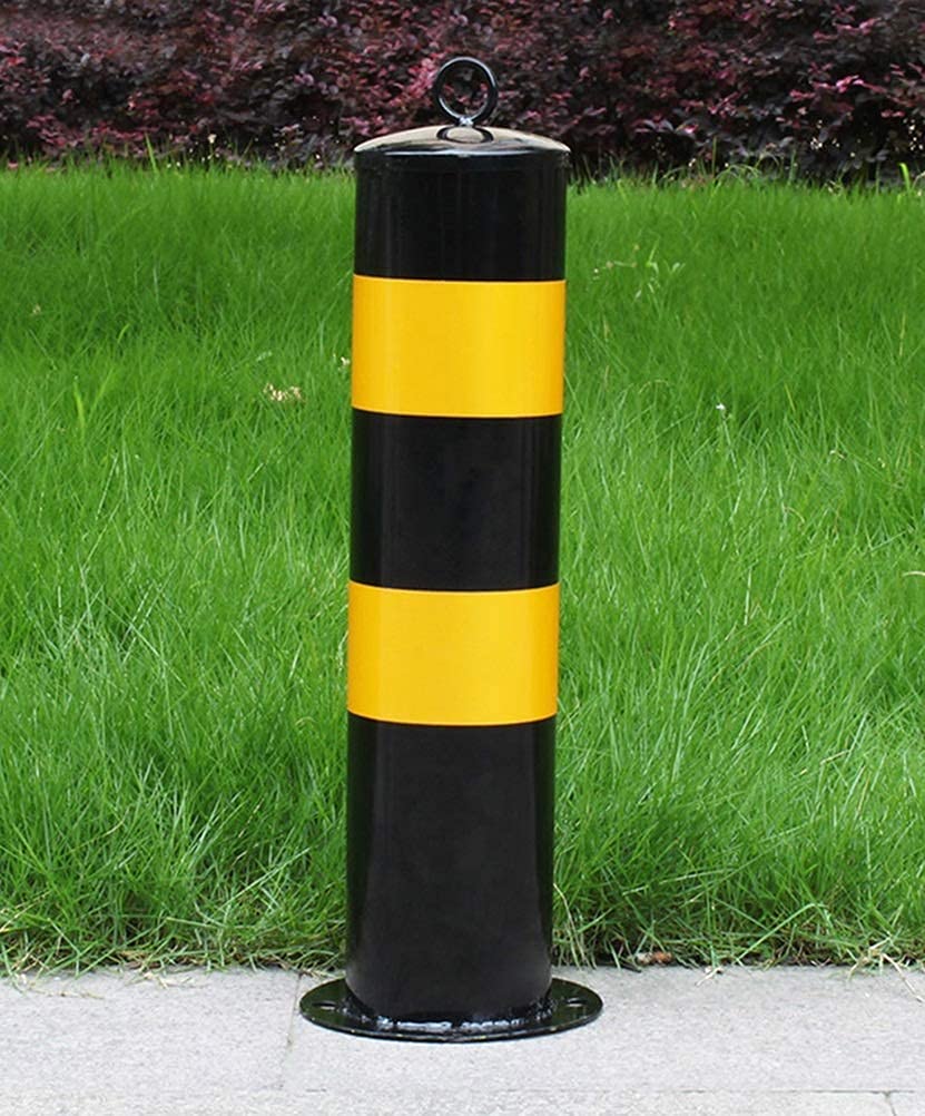 Driveway Bollards with Reflective Tape - Heavy Duty Parking Safety Barriers for Cars & Vehicles | Easy Installation Bollard Posts for Driveways, Car Parks & Garages