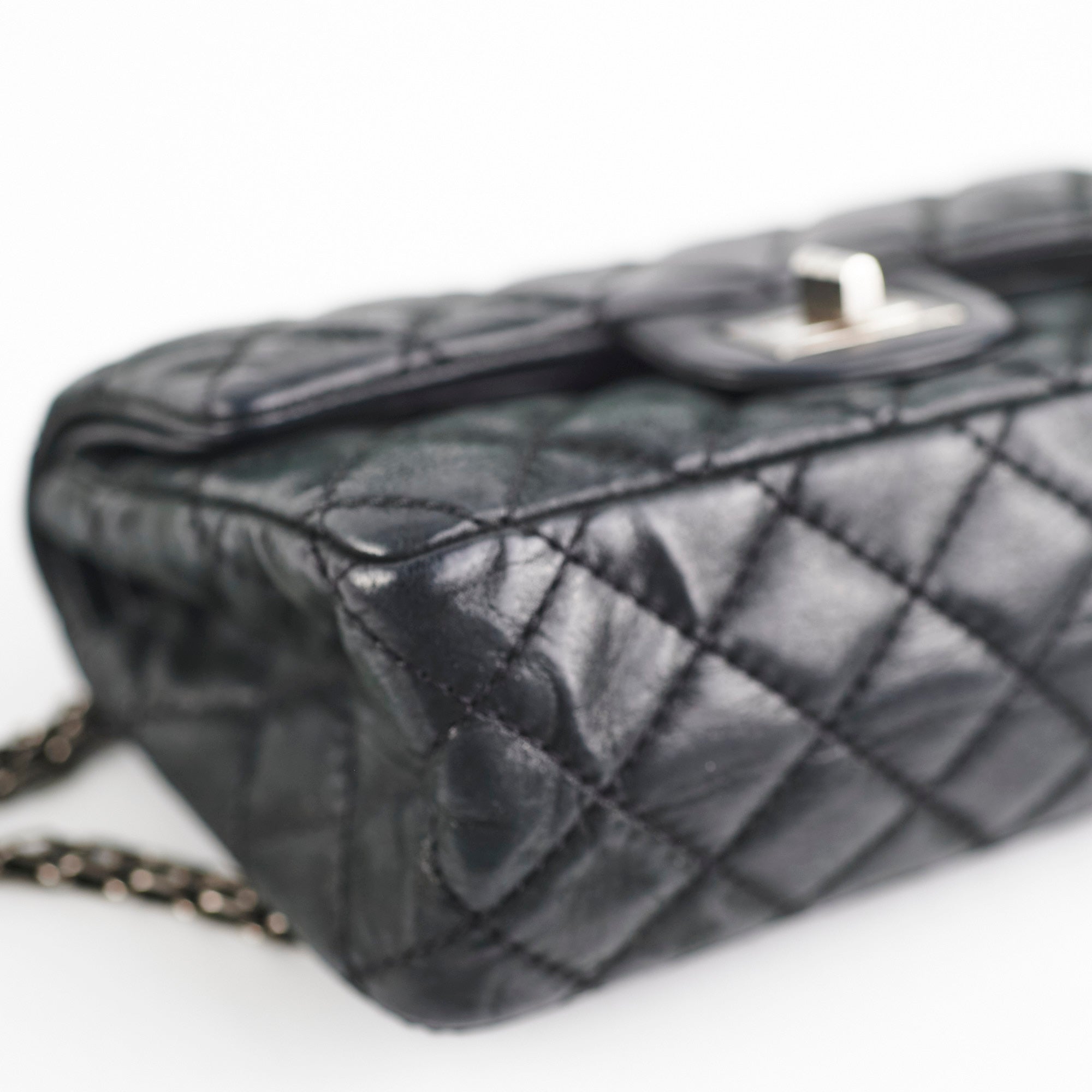 Chanel Mini Reissue 2.55 Black Leather Crossbody Bag - Luxury Designer Handbag for Women, Perfect for Evening Parties & Date Nights