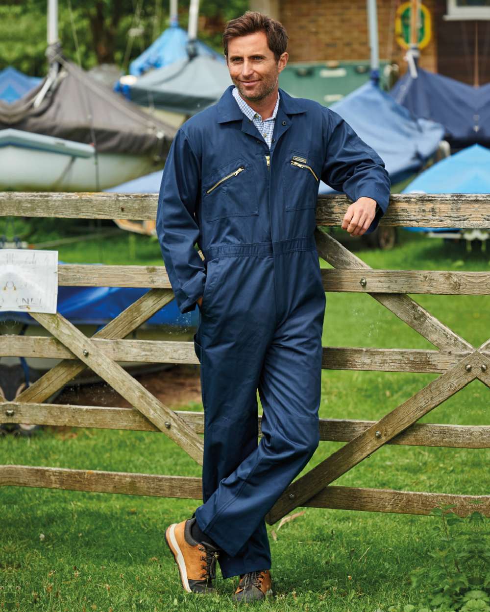Champion Zipped Poly Cotton Boilersuit Overalls - Durable Workwear for Men & Women | Perfect for Construction, Mechanics & DIY Projects