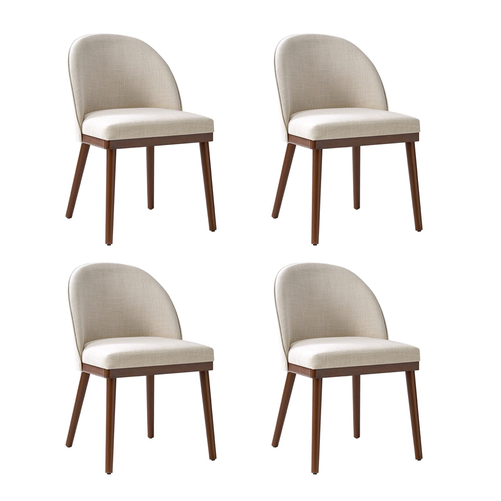Serta Upholstered Dining Chairs with Solid Wood Legs - Comfortable Modern Kitchen & Dining Room Seating (Set of 2/4/6) for Home, Restaurant, or Office Use