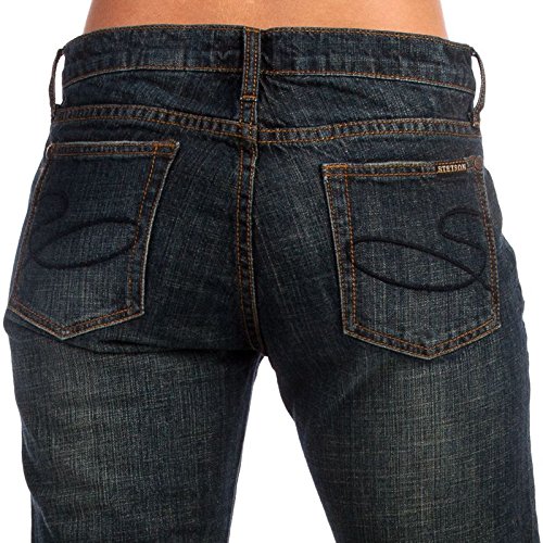 Classic Boot Cut Jeans for Women - Dark Wash Blue Denim Pants Size 14 XL - Comfortable & Stylish for Casual Wear, Work and Night Out