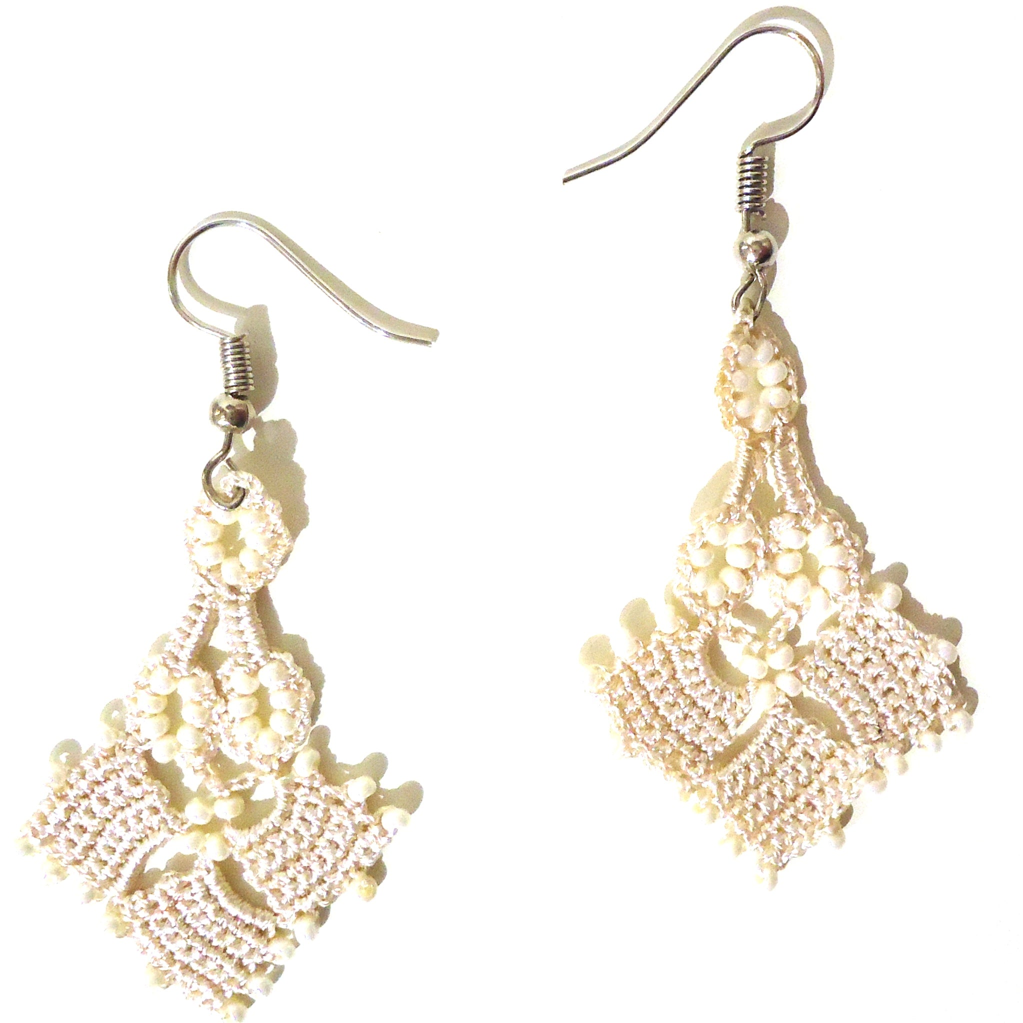 Diamond Parade Elegant Cream Earrings for Women - Perfect for Weddings, Parties & Special Occasions