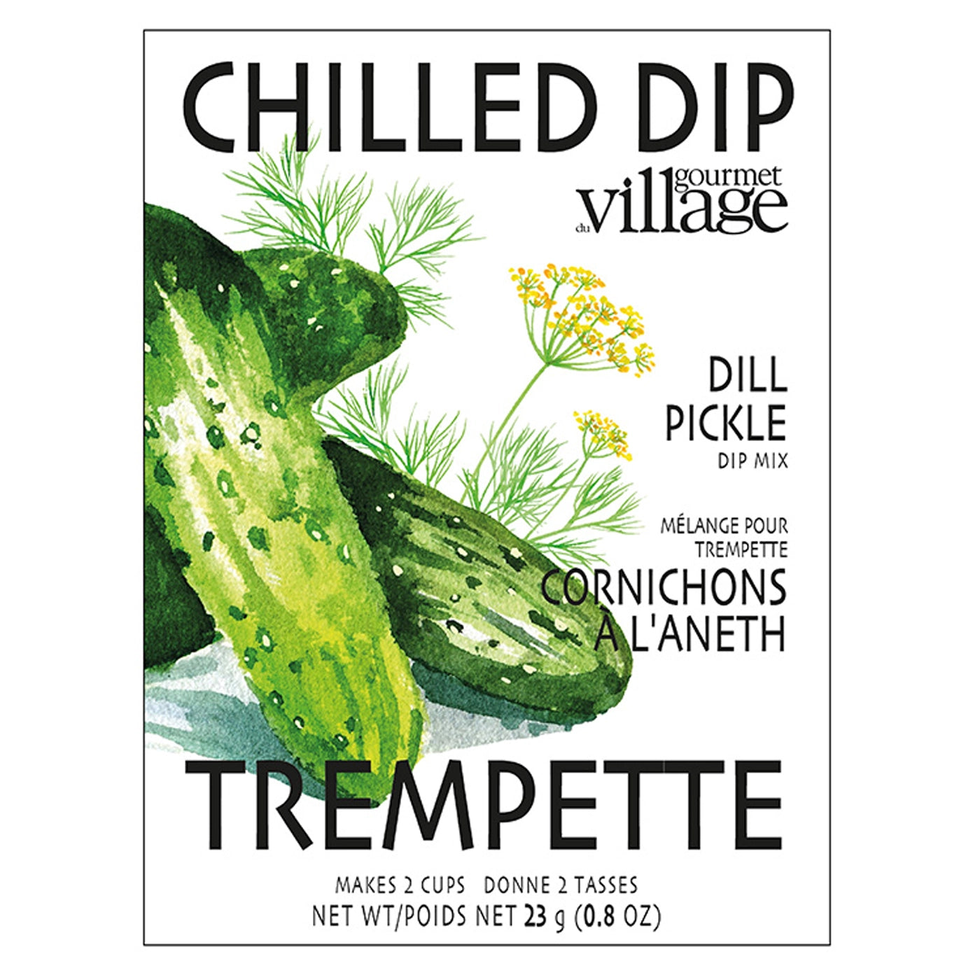 Gourmet Du Village Dill Pickle Dip Mix - Authentic Seasoning Blend for Chips, Pretzels & Veggies | Perfect for Parties, Snacks & Game Day