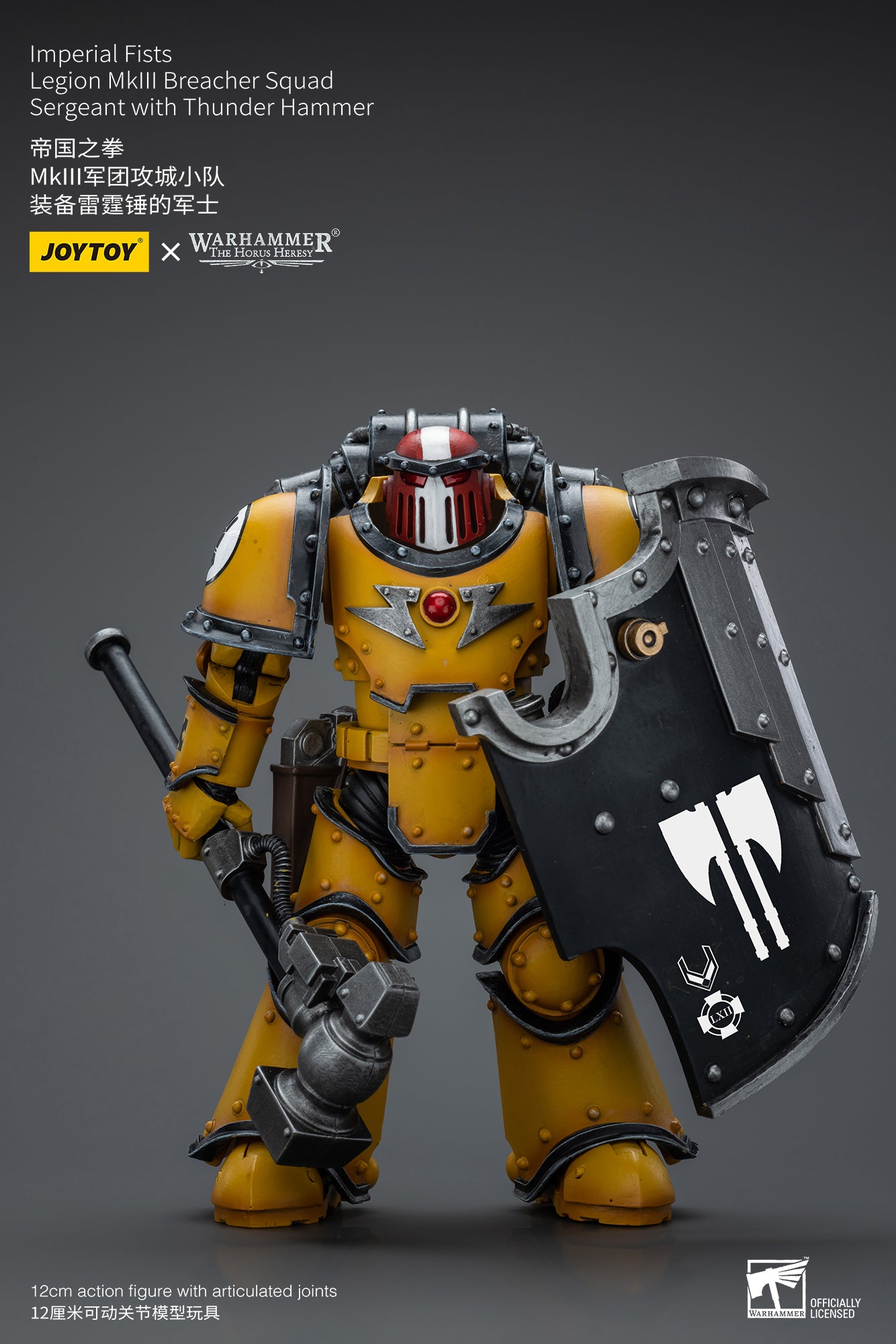 JOYTOY 1/18 Scale Warhammer The Horus Heresy Imperial Fists Legion MkIII Breacher Squad Action Figure - Collectible Model for Tabletop Gaming & Display