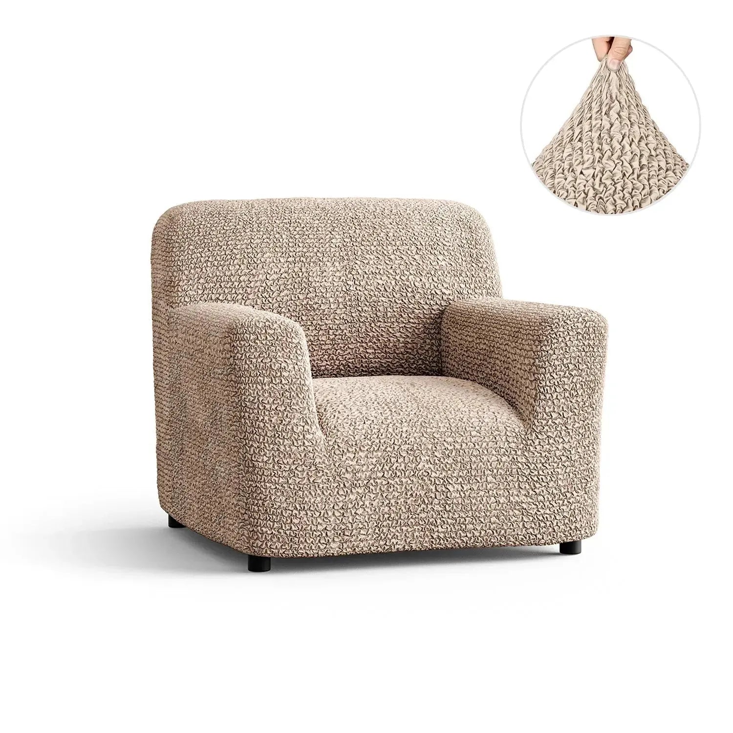 Microfiber Armchair Slipcover - Stretchable Furniture Protector for Living Room, Bedroom & Office - Easy Washable Sofa Cover for Pets & Kids