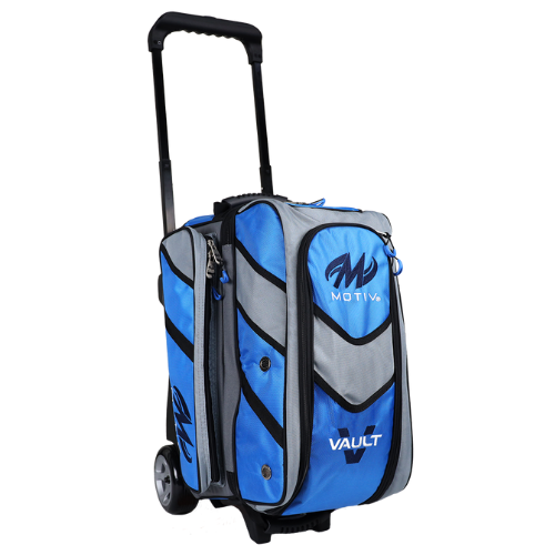 Motiv Vault 2 Ball Roller Bowling Bag - Cobalt Blue | Durable & Spacious Bowling Ball Carrier for League Play & Tournaments | Perfect for Bowling Enthusiasts & Pros