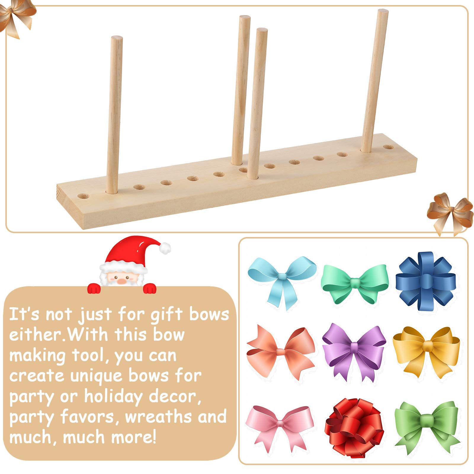 Premium WILLBOND Bow Maker Tool Kit - U-Shaped Scissor & Twist Ties for DIY Ribbon Wreaths, Christmas Decorations, Hair Corsages & Gift Wrapping (Gold/Silver/Rose/Purple/Blue) - Perfect for Holiday Crafts, Party Decor & Handmade Gift Packaging