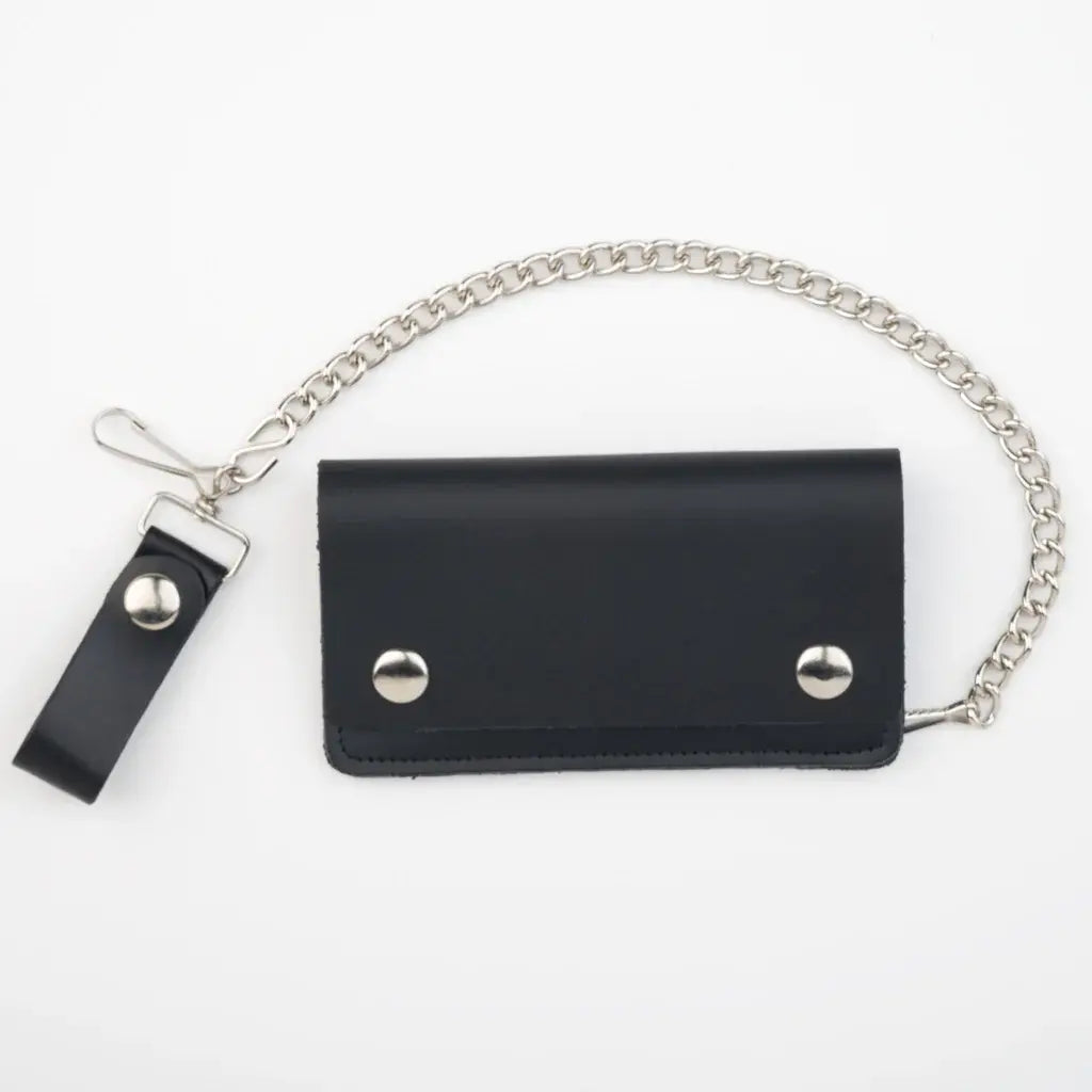 Biker Wallet Small Black - Compact & Stylish RFID Blocking Leather Wallet for Motorcycle Riders | Perfect for Travel, Daily Use & Outdoor Adventures