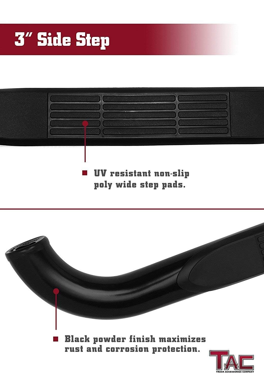 Ford Ranger Side Steps - Black Nerf Bars for 1998-2011 Models | Off-Road Running Boards
