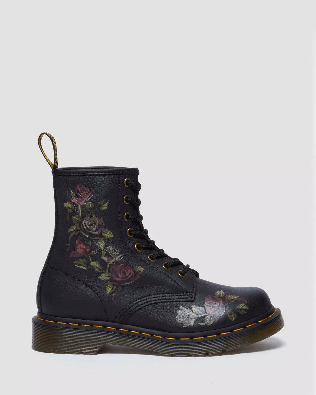 Dr. Martens 1460 Women's Decayed Roses Lace-Up Boots - Vintage Floral Combat Boots for Punk Fashion & Everyday Wear