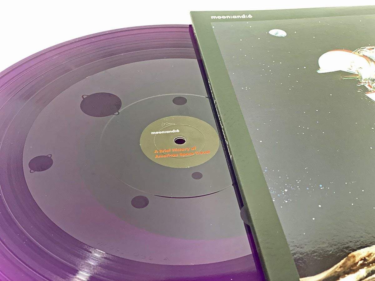 Moon & 6 Histories of American Space Travel - Deluxe Etching 2xLP Vinyl Record | NASA Space Exploration Music Collection | Perfect for Audiophiles & Space Enthusiasts