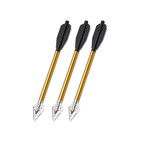 3 pcs Gold Shaft Black Vanes