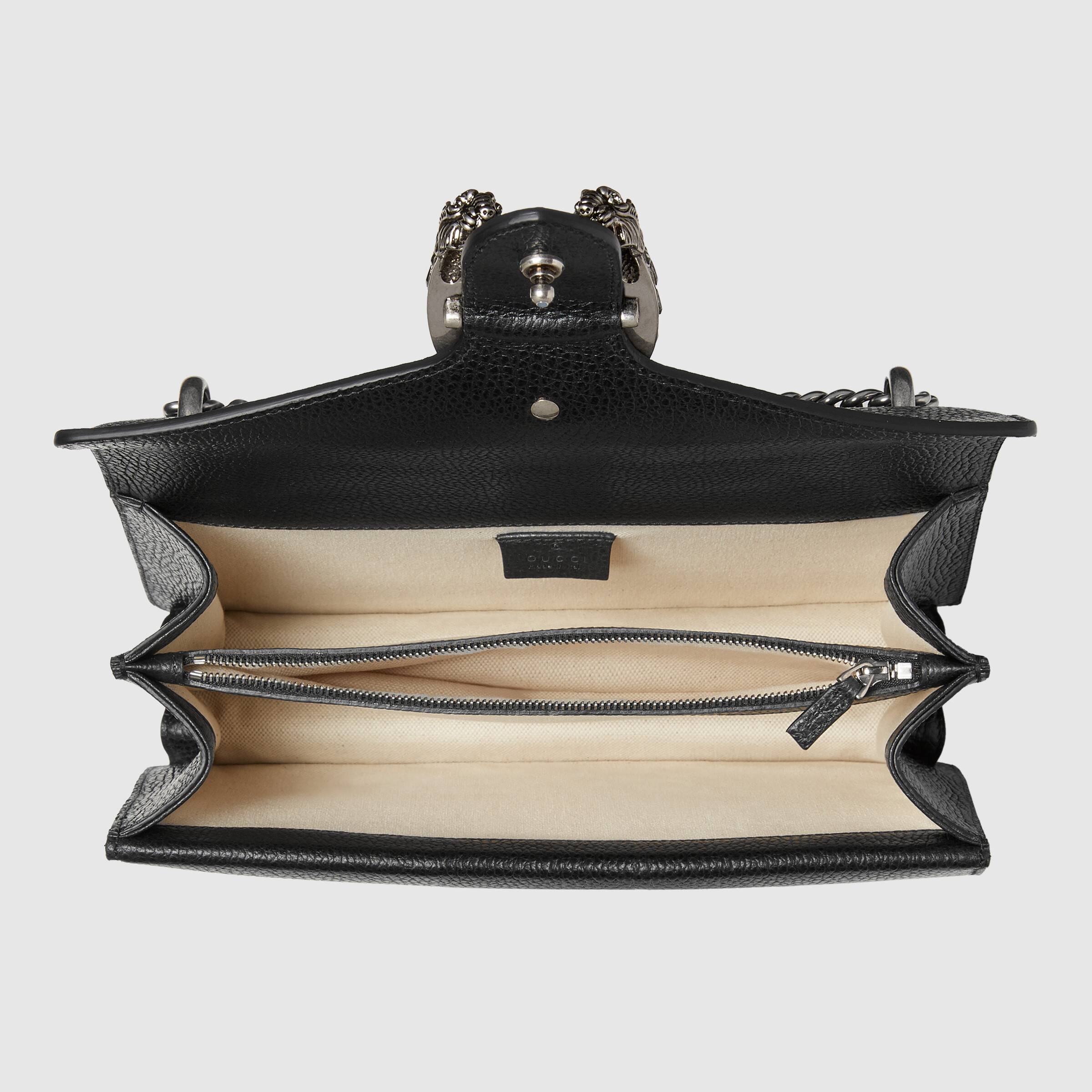 Gucci Dionysus Small Shoulder Bag - Black Leather Crossbody Purse for Women | Luxury Designer Handbag for Evening Out, Party & Date Night