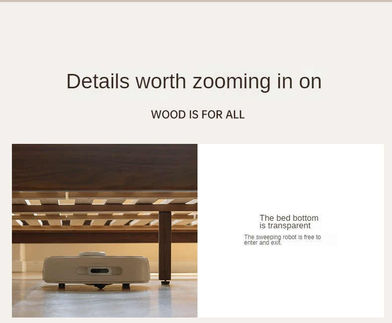 Premium Black Walnut Solid Wood Bed with Genuine Leather Upholstery - USB Charging Ports Included - Perfect for Master Bedrooms & Guest Rooms