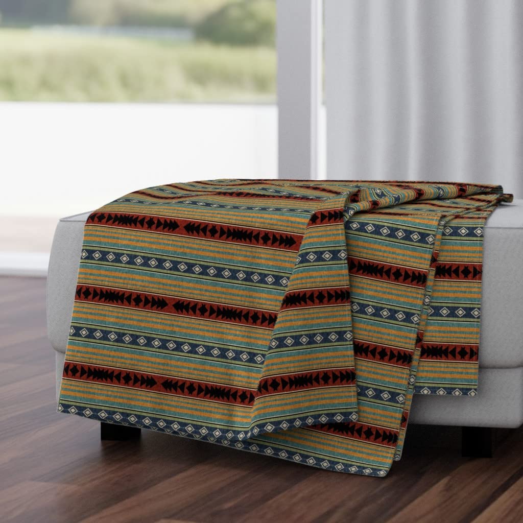 Soft Plush Minky Throw Blanket 50x70 Inches - Western Cowboy Cowgirl Horse Print Cozy Blanket for Bed, Sofa & Home Decor | Perfect Gift for Country Lovers
