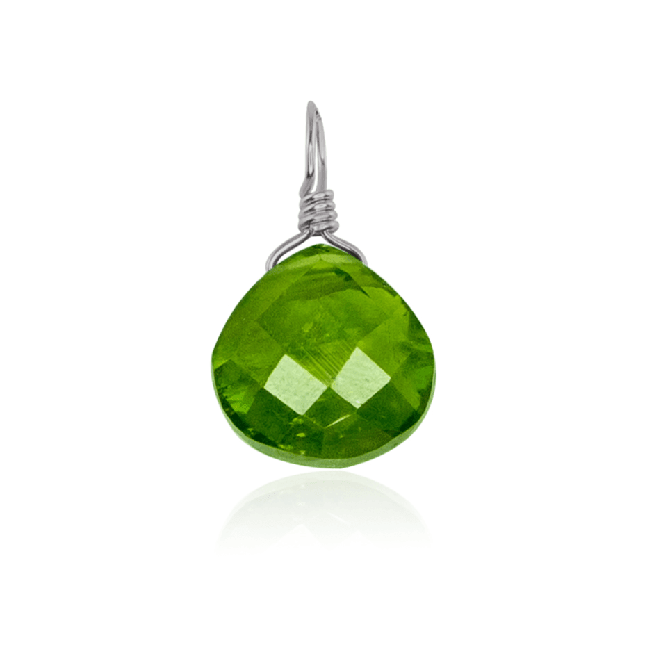 Exquisite Tiny Peridot Teardrop Gemstone Pendant Necklace - Elegant Green Birthstone Jewelry for Women - Perfect for Everyday Wear, Gift Giving & Special Occasions
